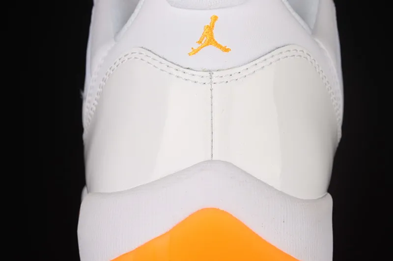 All categories Air Jordan Jordan series basketball shoes Air Jordan 11 Z version Air Jordan 11 Bright Citus AJ11 Joe 11 white orange low-top basketball shoes first layer genuine carbon AH7860-139